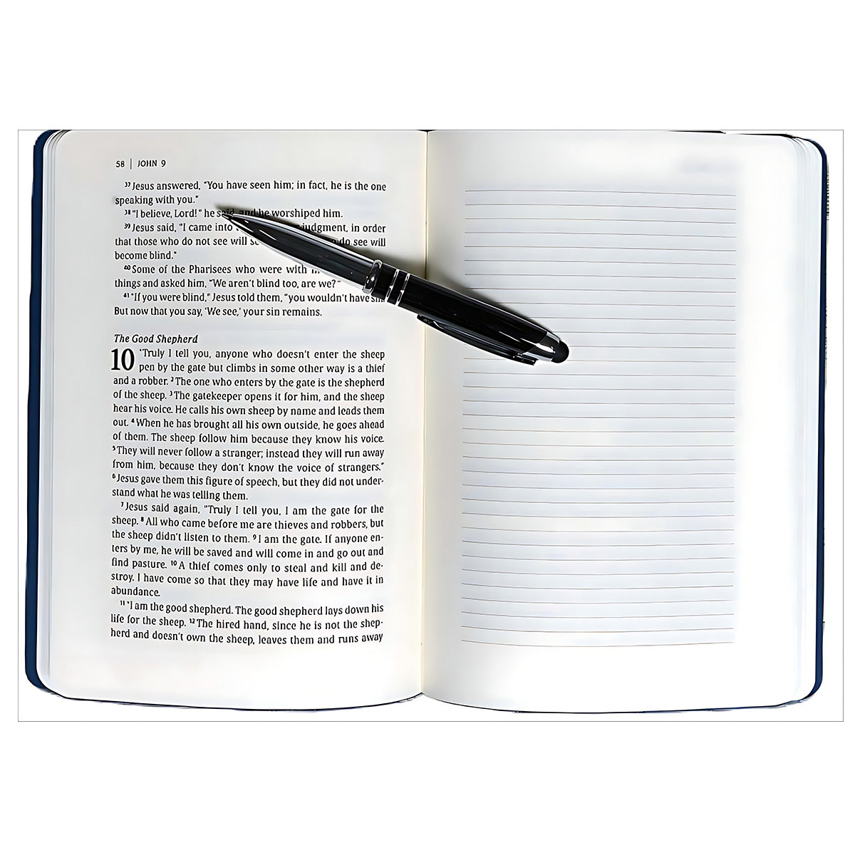 CSB Scripture Notebook, John, Large Print, Paperback, Blue