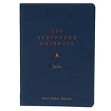 CSB Scripture Notebook, John, Large Print, Paperback, Blue