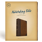 CSB Brown and Tan Imitation Leather Notetaking Bible Large Print