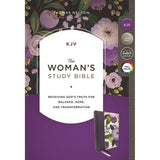 KJV Woman's Study Bible Index Cloth Purple Floral Comfort Print (Hardcover)