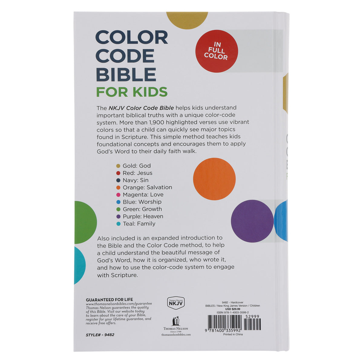 NKJV Hardcover Color Code Bible for Kids Comfort Print