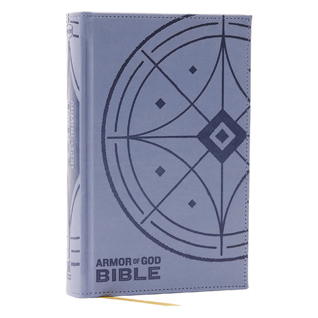 NKJV Blue Grey Imitation Leather Armor of God Children’s Bible Comfort Print