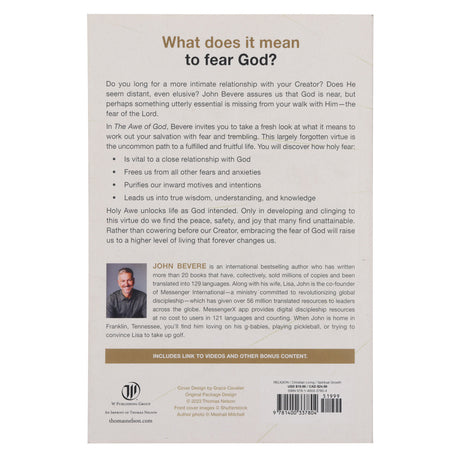 The Awe Of God: The Astounding Way A Healthy Fear Of God Transforms Your Life (Paperback)