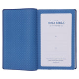 KJV Blue Imitation Leather Value Ultra Thinline Bible Comfort Print