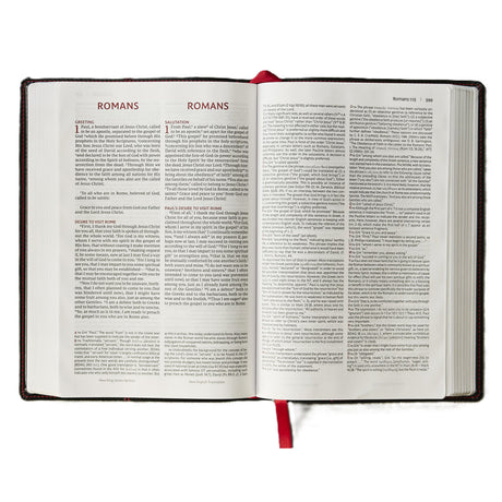 NKJV-NET Black Hardcover Parallel New Testament Red Letter Comfort Print 