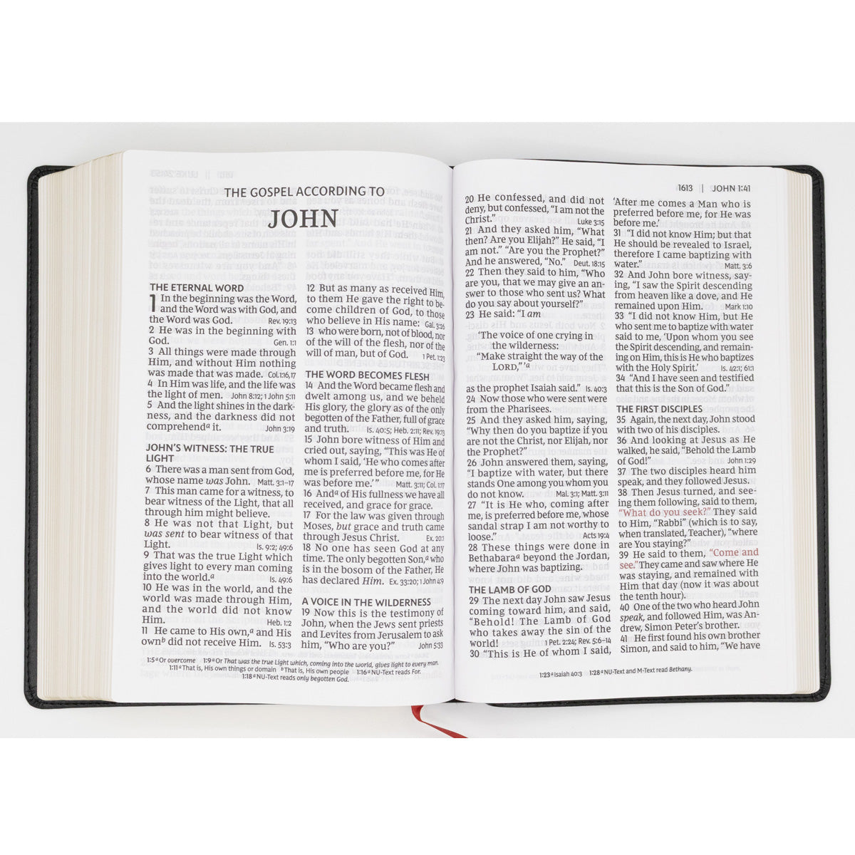NKJV Black Imitation Leather End-of-Verse Reference Bible Comfort Giant Print