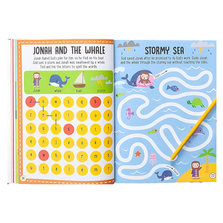 My Bible Stories Activity Book Pink (Paperback)