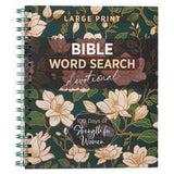 100 Days of Strength for Women: Bible Word Search Devotional Large Print (Spiral-Bound)