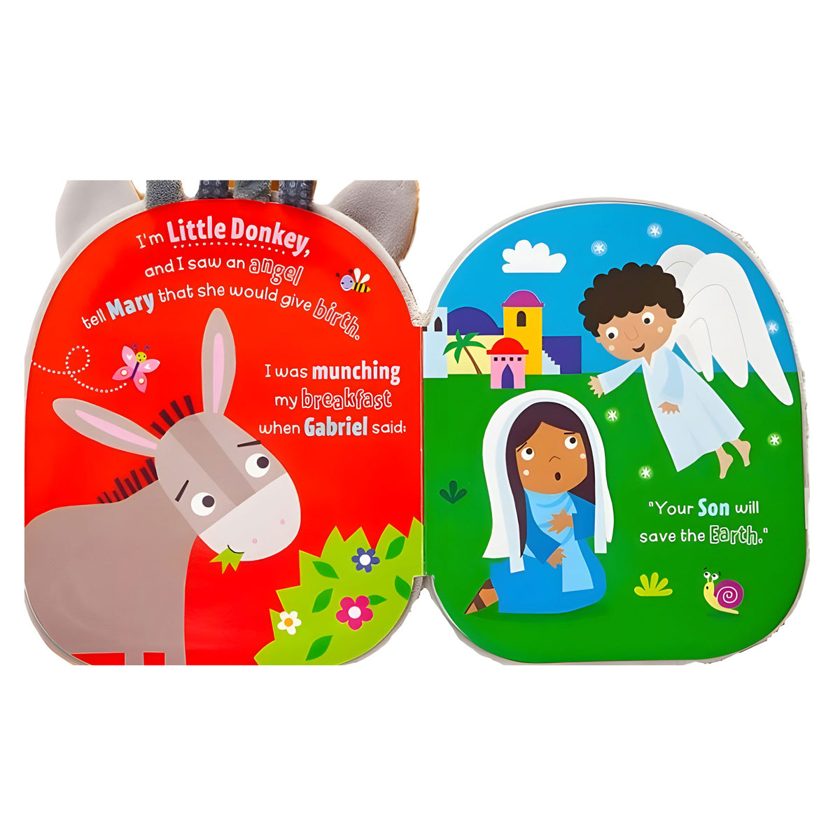 Squish and Snugg Little Donkey (Board Book with Plush Clover)
