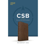 CSB Brown Imitation Leather Personal Size Bible Giant Print Indexed