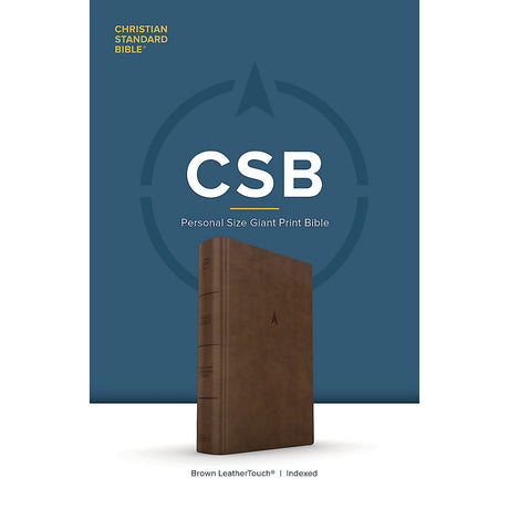 CSB Brown Imitation Leather Personal Size Bible Giant Print Indexed