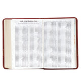 KJV Brown Faux Leather Compact Bible Large Print Red Letter