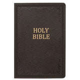 KJV Brown Faux Leather Bible Super Giant Print Red Letter