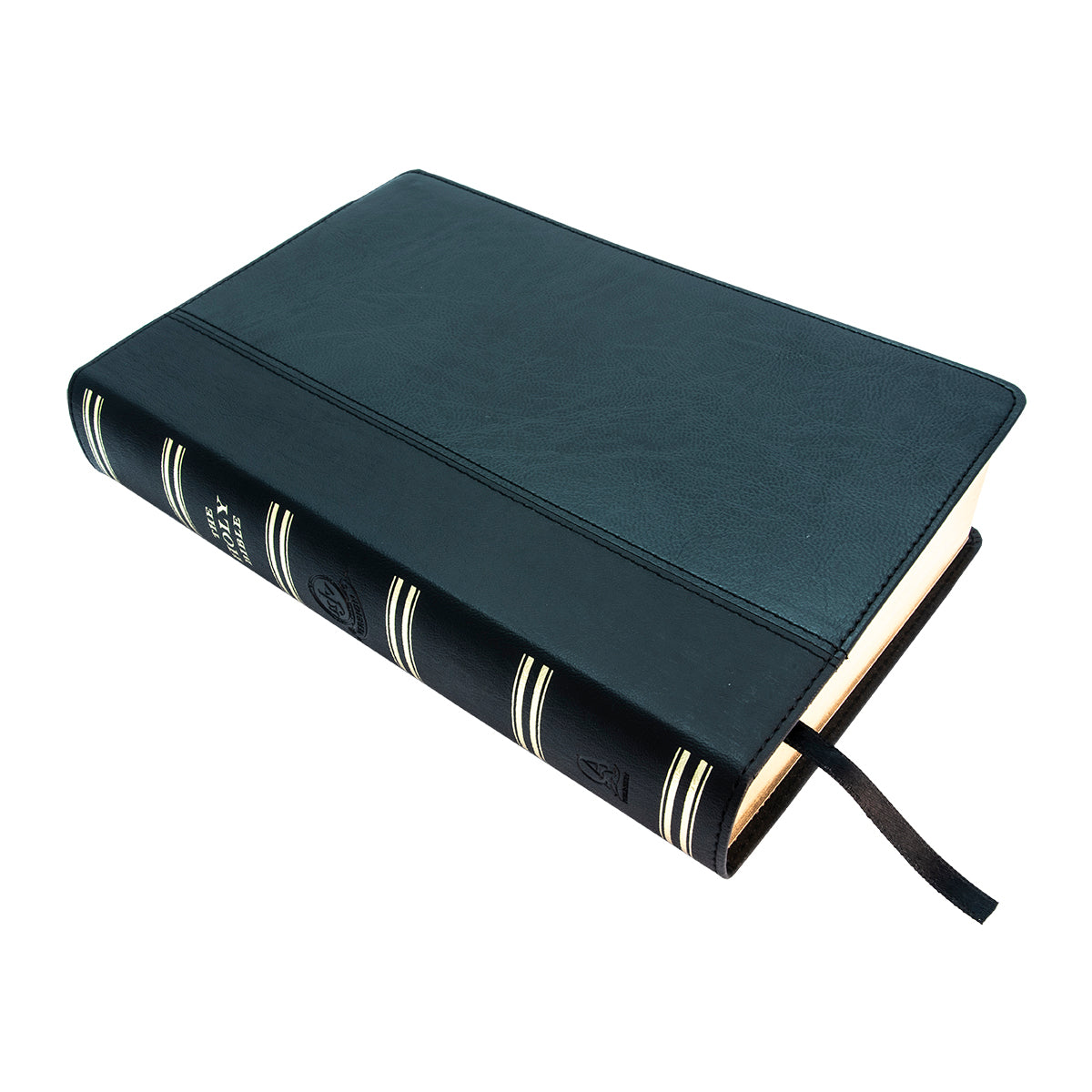 KJV Black Faux Leather Holy Bible Giant Print Thumb Indexed With Sleeve
