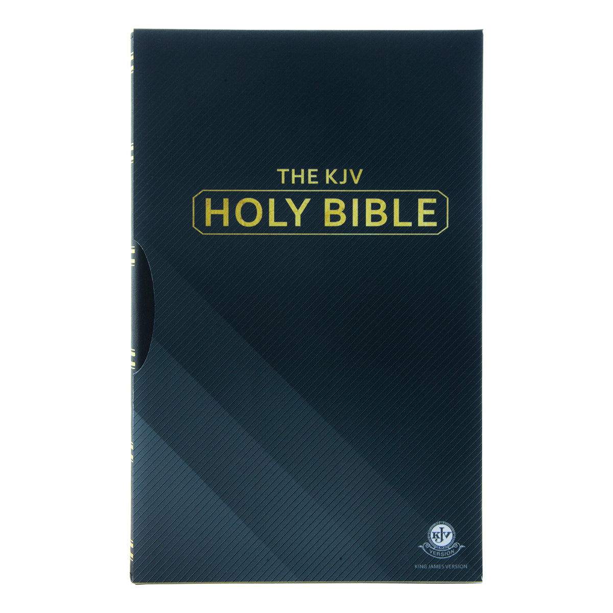 KJV Black Faux Leather Holy Bible Giant Print Thumb Indexed With Sleeve