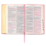 KJV Pink Faux Leather Full-Size Bible Giant Print Indexed