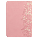 NLT Pink Faux Leather Thumb Indexed Spiritual Growth Bible
