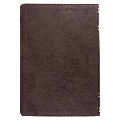 NLT Dark Brown Faux Leather Thumb Indexed Spiritual Growth Bible