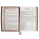 NLT Dark Brown Faux Leather Thumb Indexed Spiritual Growth Bible
