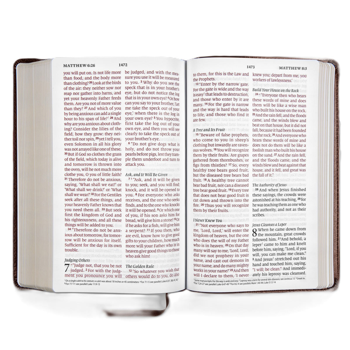 ESV Personal Size Bible, Large Print, Red Letter, Imitation Leather, Chestnut