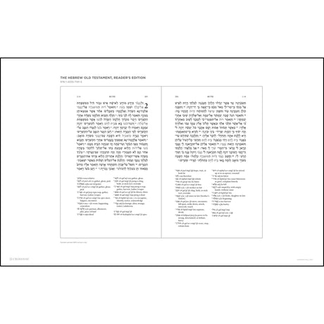 The Hebrew Old Testament, Reader's Edition (Hardcover)