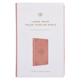ESV Blush Rose Fleur-de-lis Design Imitation Leather Value Thinline Bible Large Print