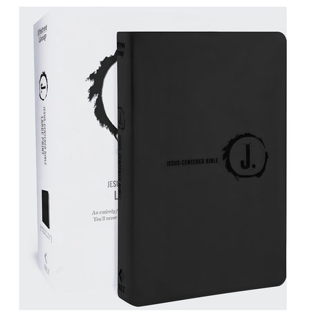 NLT Black Imitation Leather Jesus-Centered Bible Large Print