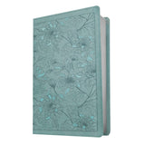 NLT Filament Thinline Reference Bible Large Print Red Letter  Floral Leaf Teal (Imitation Leather)