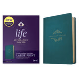 NKJV Life Application Study Bible, Third Ed, Large Print, Red Letter, Teal Blue (Immitation Leather)