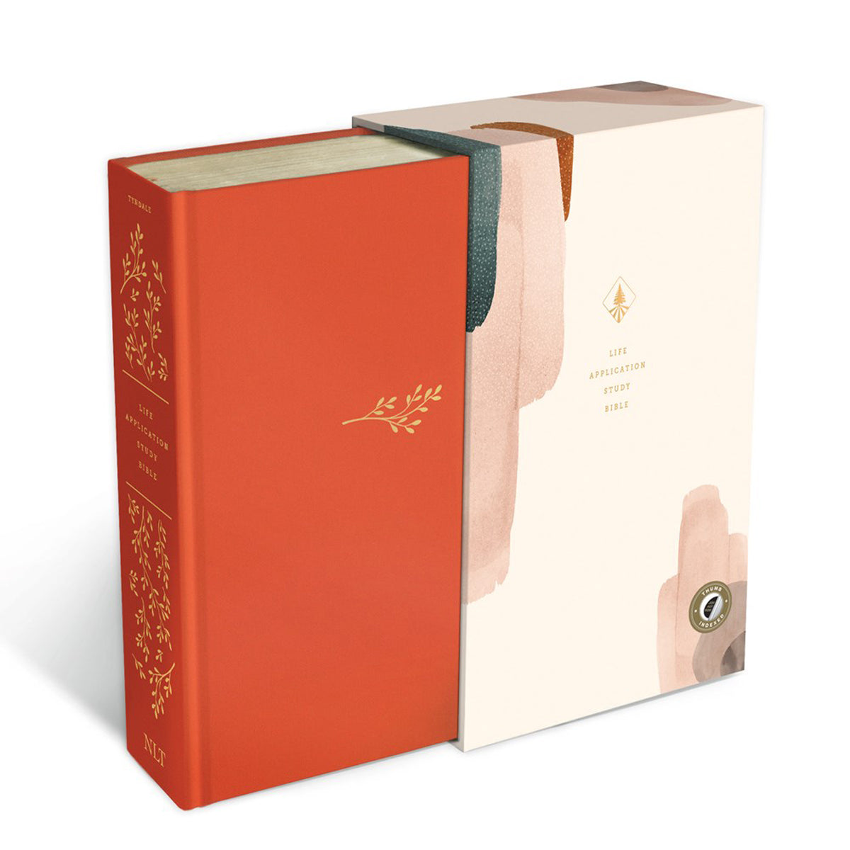 NLT Life Application Study Bible Third Edition Red Letter Indexed Cloth Over Board Coral (Hardcover)