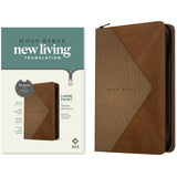 NLT Filament Thinline Reference Bible, Large Print, Stone & Camel With Zip (Imitation Leather)