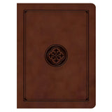 KJV Wide Margin Filament Bible, Red Letter, Imitation Leather, Dark Brown Medallion