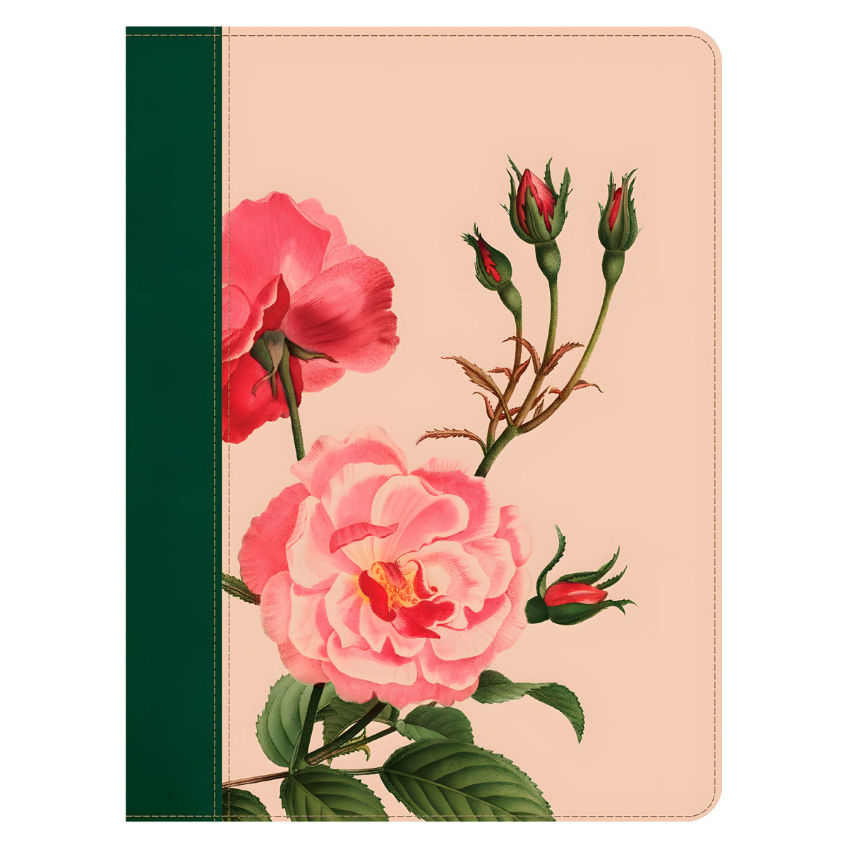 KJV Wide Margin Filament Bible, Red Letter, Imitation Leather, Pink Rose Garden
