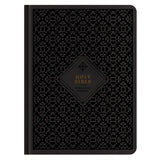 KJV Wide Margin Filament Bible, Red Letter, Indexed, Hardcover, Ornate Tile Black