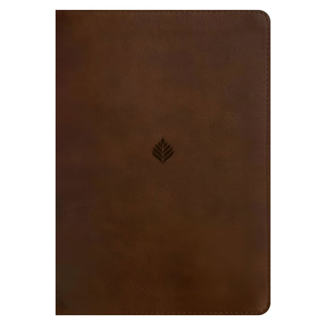 NLT Rustic Brown Leaf Imitation Leather 3rd Edition Life Application Study Bible Large Print