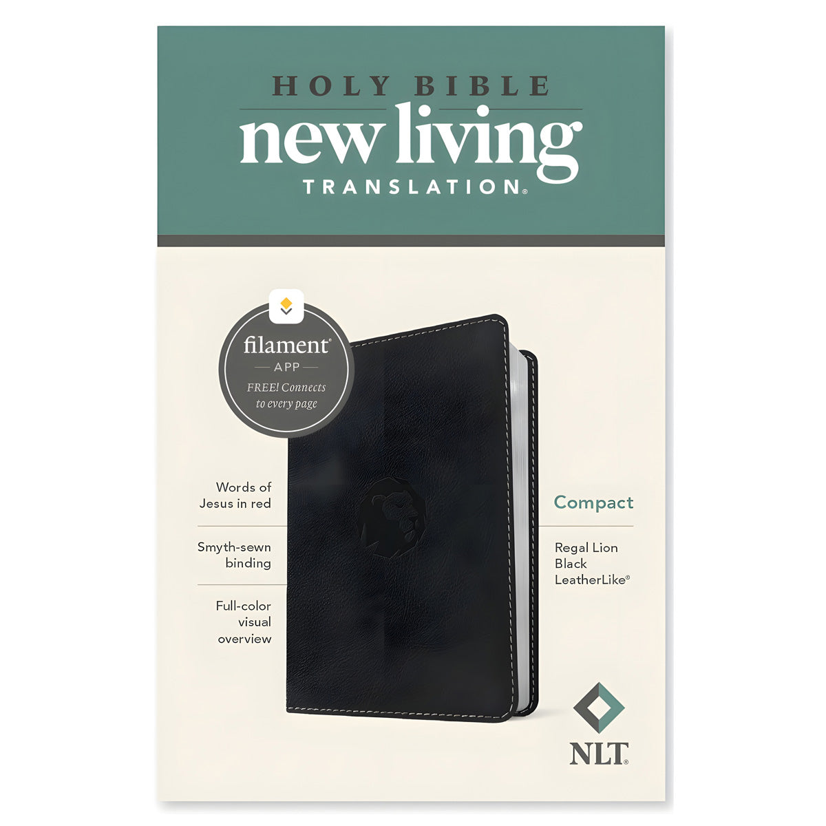 NLT Black Imitation Leather Filament Compact Bible – Christian Art