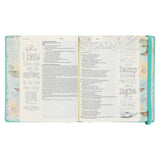NLT Aquamarine Hardcover Faux Leather Inspire Filament-Enabled Bible