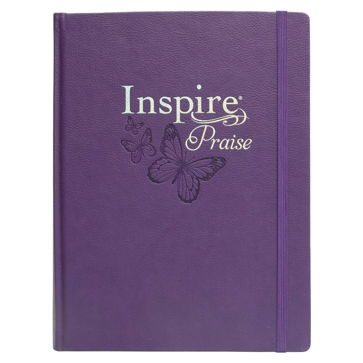 NLT Purple Faux Leather Hardcover Inspire Praise Filament Bible Large Print