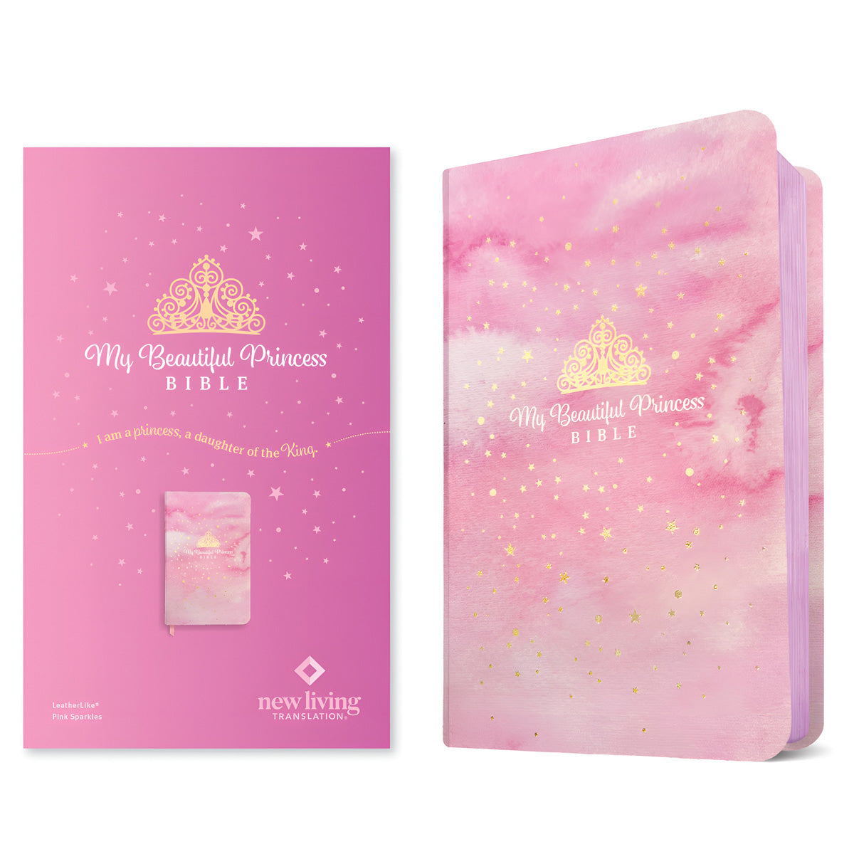 NLT Pink Sparkles Imitation Leather My Beautiful Princess Bible