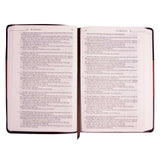 The Message Brown & Saddle Tan Two Tone Faux Leather Slimline Edition Bible