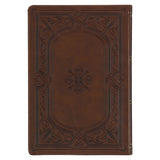 KJV Brown Frame Faux Leather Study Bible Large Print