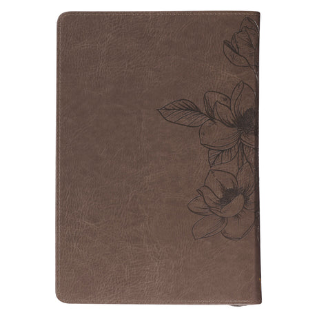 Thankful Grateful Blessed Faux Leather Journal With Zipped Closure