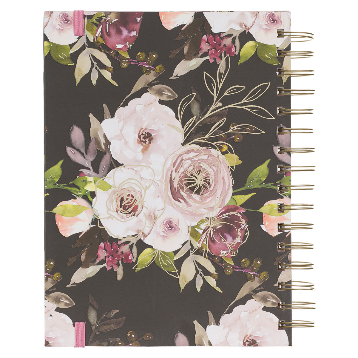 The Lord Is My Strength And My Shield Chunky Hardcover Wirebound Journal with Elastic Closure