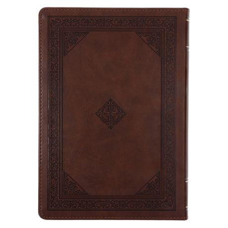 NLT Brown Flexcover Faux Leather Everyday Devotional Bible for Men