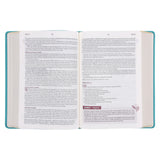 NLT Teal Flexcover Faux Leather Everyday Devotional Bible for Women