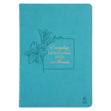 NLT Teal Flexcover Faux Leather Everyday Devotional Bible for Women
