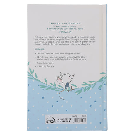 NLT Elephant Hardcover Baby Bible for Boys