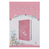 NLT Pink Deer Flexcover Faux Leather Baby Bible for Girls