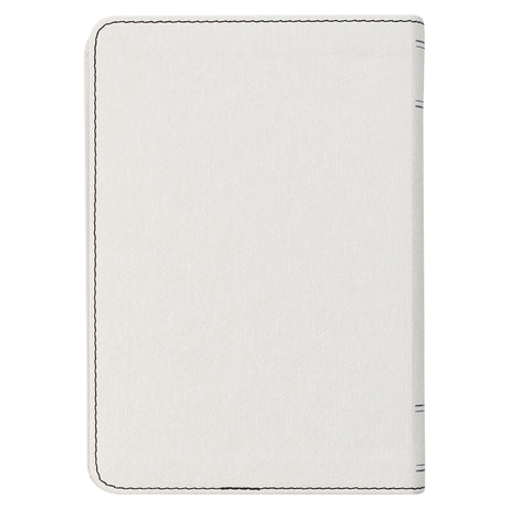 KJV White Faux Leather Compact Bible Large Print