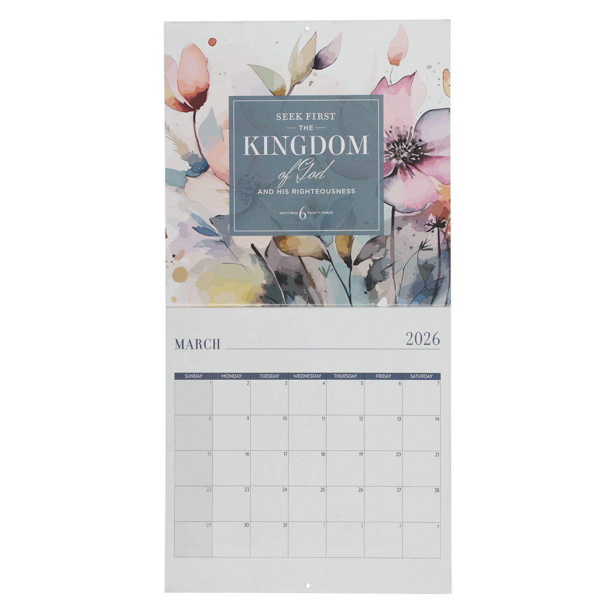 2026 Calendar - For I Know the Plans I Have for You